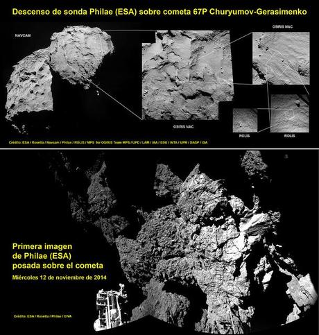 Zoco Astronomía: Aterrizaje sobre un cometa