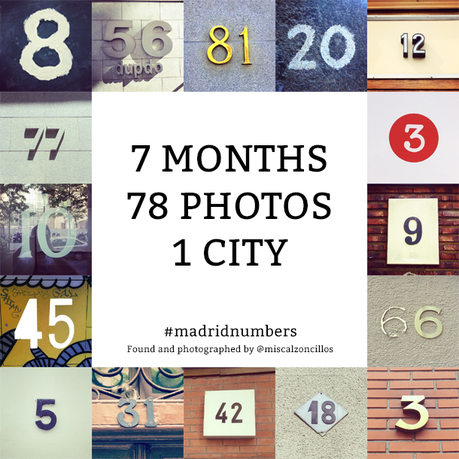 Madrid Numbers David Martín, fotografía, Instagram, Madrid Numbers, tipografía