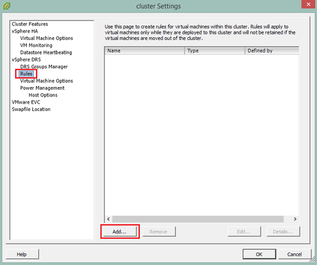 Reglas de afinidad en cluster DRS por DBigCloud