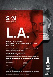 Concierto de L.A. el 10 de diciembre en el madrileño Teatro Lara