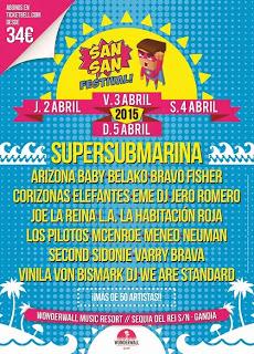 Supersubmarina se suman al SanSan Festival 2015