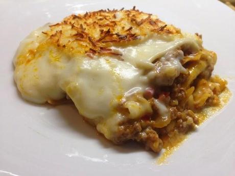 Lasaña de carne.
