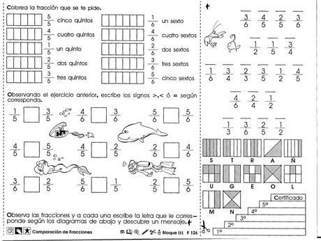 Comparaciónde fracciones