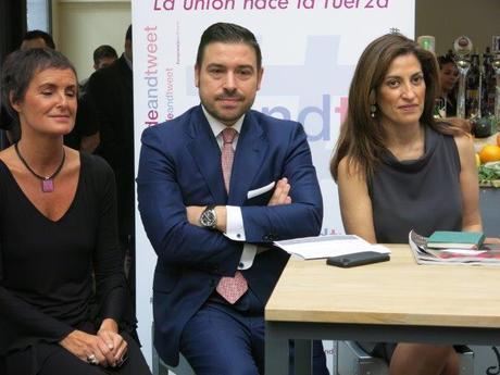 María Elorriaga, Secretaria de la Asociaación, Manuel Melenchón y Ana Samboal