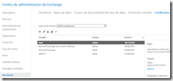 Respaldo de certificados en Exchange 2013