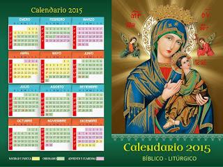 Reflexión de Monseñor José Ignacio Alemany y Calendario 2015