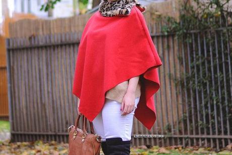 Look of the day: red cape & white pants lovelystyle (2)