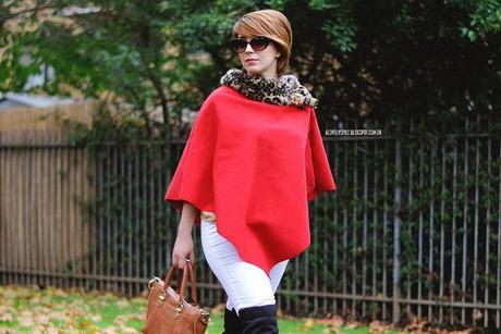 Look of the day: red cape & white pants lovelystyle (4)