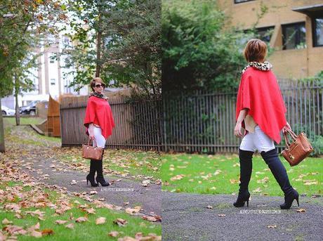 Look of the day: red cape & white pants lovelystyle (1)