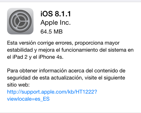 Liberada la versión 8.1.1 de IOS