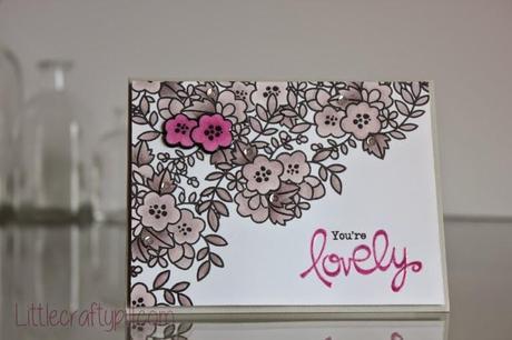 Floral card: You're lovely