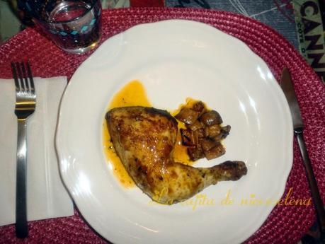 Pollo especiado con boletus Pollo especiado con boletus