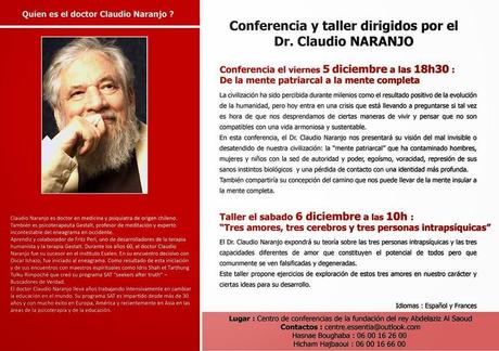 Claudio Naranjo en Marruecos el 5 y 6 de diciembre.