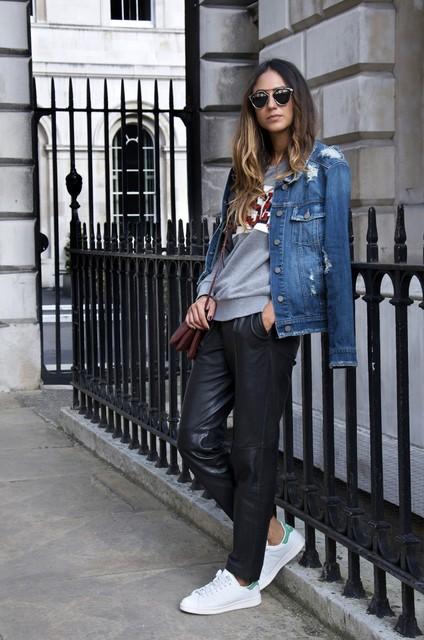 looks con pantalones de cuero