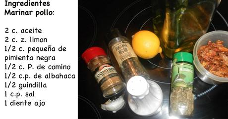 Fajitas, pollo, verduras, pimiento verde, pimiento rojo, cebolla, marinada para fajitas, marinada para verduras, cocina, receta, 