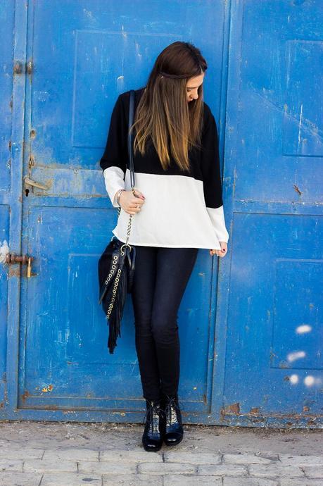 Black and White Color Block Black and White Color Block