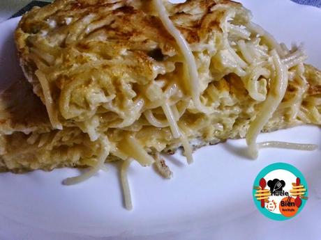 Tortilla de espaguetis