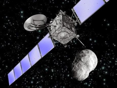 nave Rosetta junto al Cometa 67P/Churyumov-Gerasimenko
