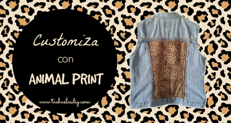 DIY: Cómo customizar un chaleco tejano con Animal Print-Parte 2 Vídeo tutorial donde aprenderás ha customizar la espalda de un chaleco vaquero con un retal de animal print.