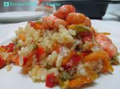 Arroz gambas verduras