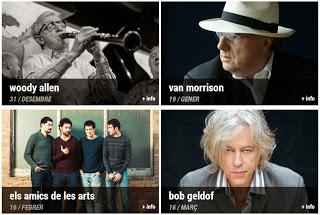 Suite Festival Bcn: Woody Allen, Van Morrison, Bob Geldof, Luz Casal, Gregory Porter, Antonio Orozco...