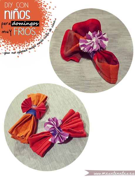 DIY CON PEQUES. GENIALES SERVILLETEROS PARA DOMINGOS DE FRIO