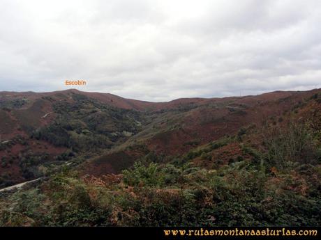Ruta Olloniego Escobín: Subiendo el pico Boa, vista del Escobín