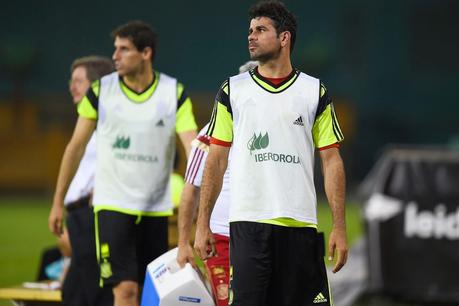 Primer entrenamiento de España en Brasil.