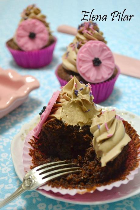 Cupcakes selva negra con Mon Chéri Cupcakes selva negra con Mon Chéri