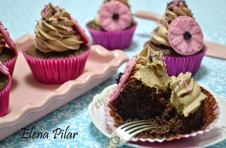 Cupcakes selva negra con Mon Chéri Cupcakes selva negra con Mon Chéri