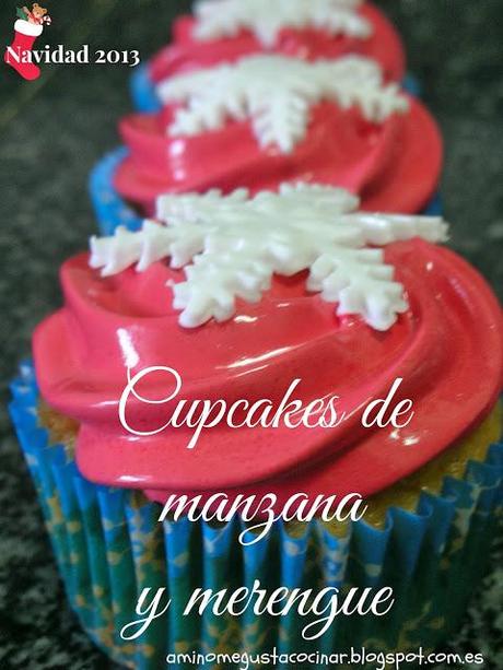 Cupcakes de manzana y merengue (receta para 6 cupcakes)
