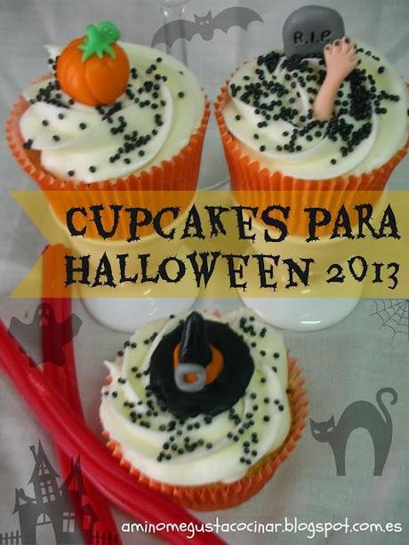 Cupcakes para Halloween 2013 (de calabaza y glaseado de queso)