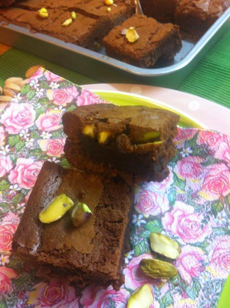 Brownie Intenso Con Pistachos