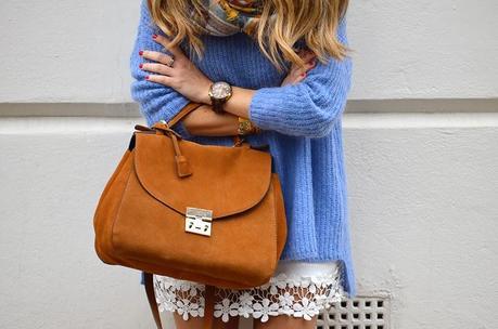 White lace skirt