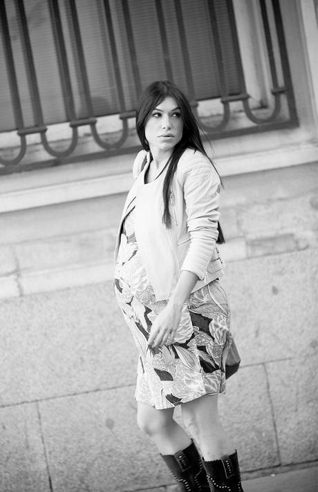 street style barbara crespo hake yellow jacket bag beautyque nail bar dress fashion blogger outfit blog de moda