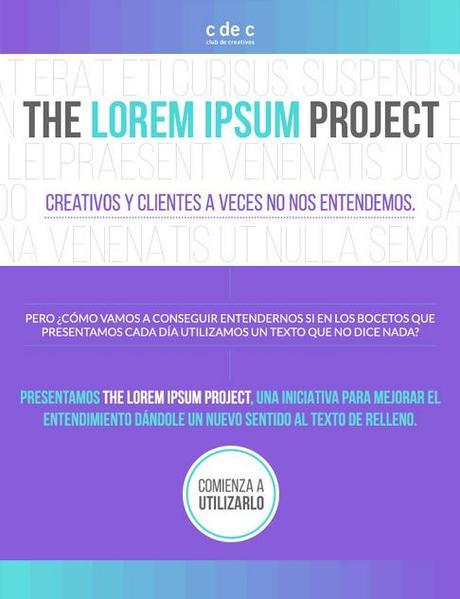 The Lorem Ipsum Project, una iniciativa para mejorar las relaciones entre creativos y clientes the lorem ipsum project tiempodepublicidad