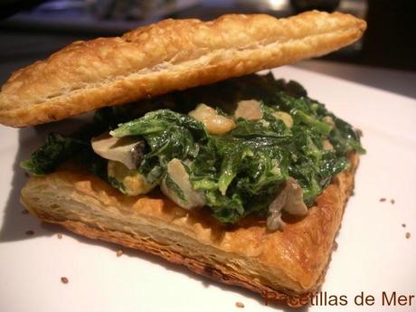 hojaldre espinacas. Recetillas de Mer
