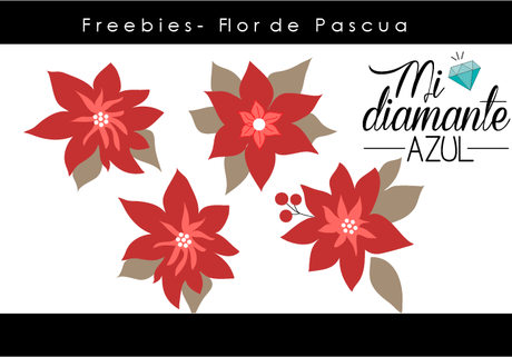 Recursos navideños - Flor de pascua