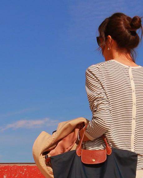 Trench + Rayas Marineras + Le Pliage