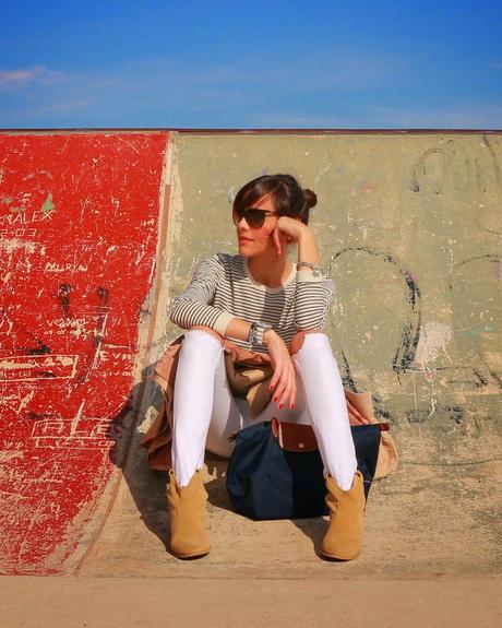 Trench + Rayas Marineras + Le Pliage