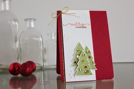 Christmas card: Red and gold