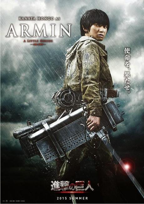 Primeros carteles promocionales del live-action de 'Ataque a los titanes' presentado a los personajes principales
