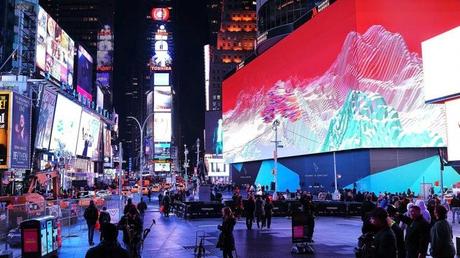 La pantalla más grande del mundo en Times Square