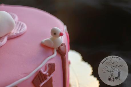 TARTA FONDANT PARA EL BAUTIZO DE NEREA