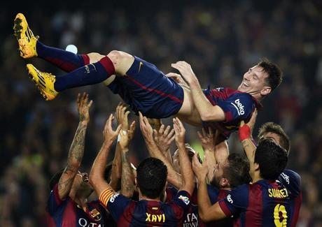 Messi batió el récord de Zarra