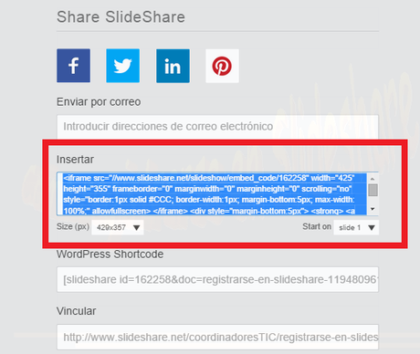 Como insertar publicaciones de slideshare en blogger