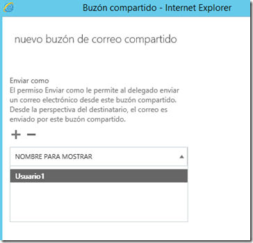 buzon de correo compartido en Exchange 2013