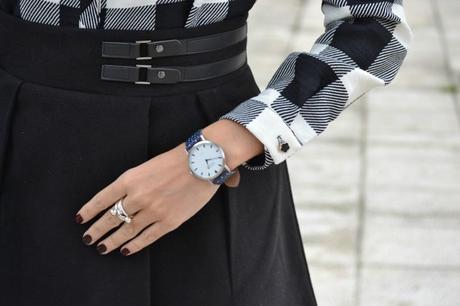 Look: Blanco y negro + rojo