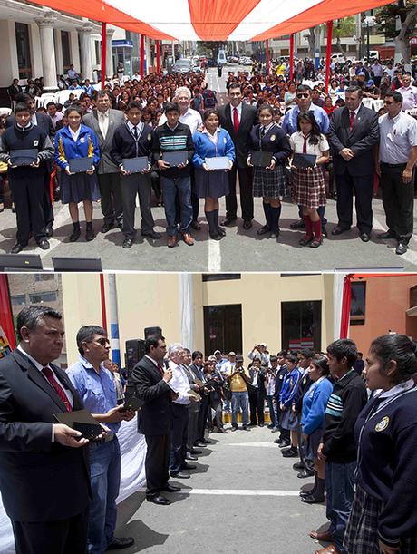 En Huacho: JAVIER ALVARADO, INICIO ENTREGA DE TABLETS PARA LOS ALUMNOS MAS DESTACADOS DE LA REGIÓN LIMA...