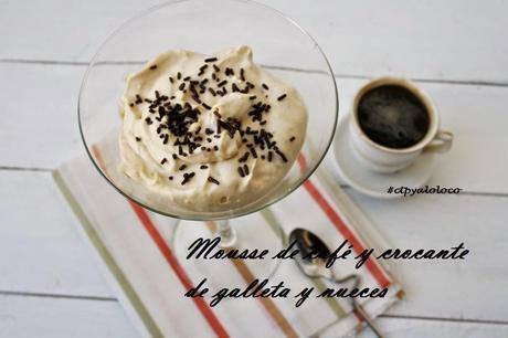 Mousse de café y crocante de galleta y nueces Reto Tía Alía